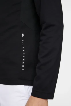 Golf|Base & Mid Layers<J.Lindeberg Leon Quarter Zip Mid Layer Black