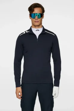 Golf|Base & Mid Layers<J.Lindeberg Leon Quarter Zip Mid Layer JLNavy
