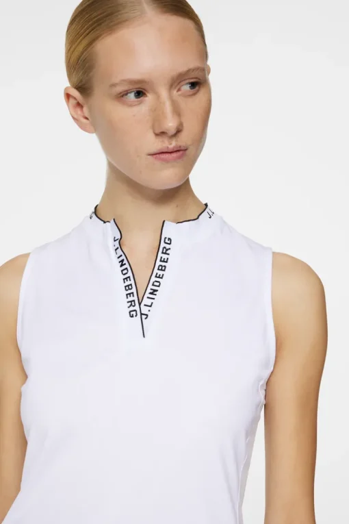 Golf|Tanks<J.Lindeberg Leya Sleeveless Top White