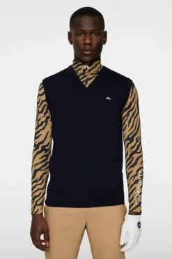 Golf|Knitwear<J.Lindeberg Liam Knitted Vest JLNavy