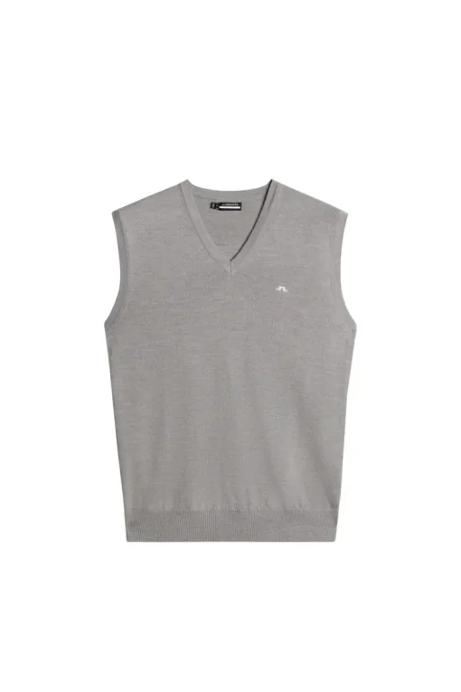 Golf|Knitwear<J.Lindeberg Liam Knitted Vest LightGreyMelange
