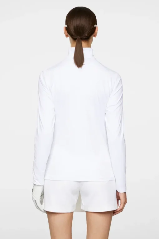 Golf|Base & Mid Layers<J.Lindeberg Lina Quarter Zip Mid Layer White