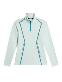 Golf|Base & Mid Layers<J.Lindeberg Lina Quarter Zip Mid Layer MoonlightJade