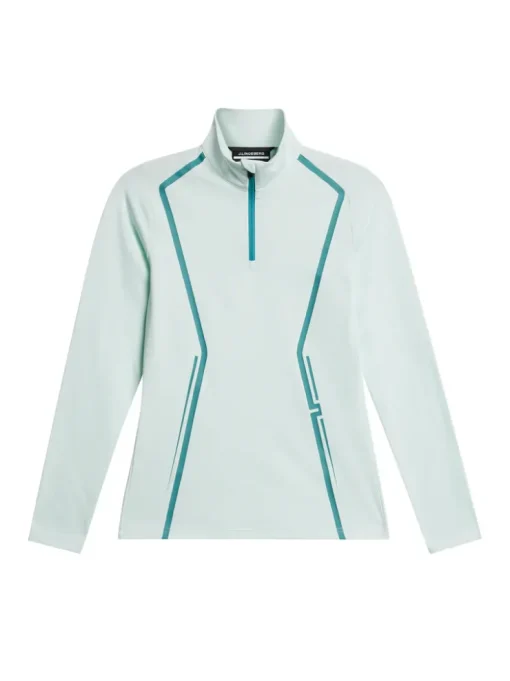 Golf|Base & Mid Layers<J.Lindeberg Lina Quarter Zip Mid Layer MoonlightJade