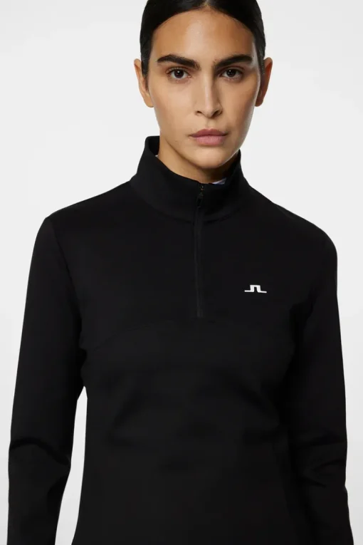 Golf|Base & Mid Layers<J.Lindeberg Lorelei Quarter Zip Mid Layer Black