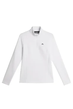 Golf|Base & Mid Layers<J.Lindeberg Lorelei Quarter Zip Mid Layer White