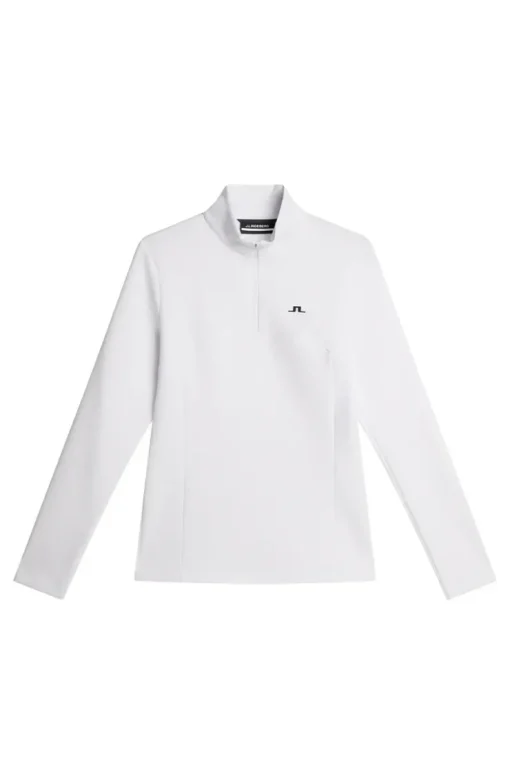 Golf|Base & Mid Layers<J.Lindeberg Lorelei Quarter Zip Mid Layer White