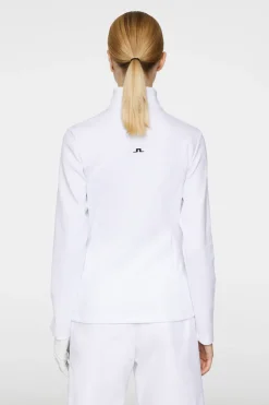 Golf|Base & Mid Layers<J.Lindeberg Lorelei Quarter Zip Mid Layer White