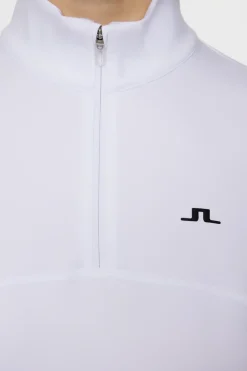 Golf|Base & Mid Layers<J.Lindeberg Lorelei Quarter Zip Mid Layer White