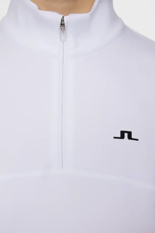 Golf|Base & Mid Layers<J.Lindeberg Lorelei Quarter Zip Mid Layer White
