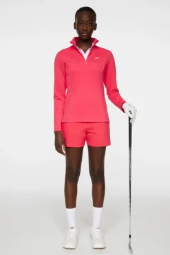Golf|Base & Mid Layers<J.Lindeberg Lorelei Quarter Zip Mid Layer Azalea