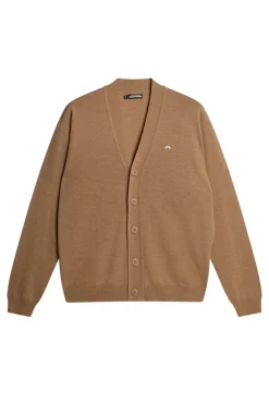 Golf|Knitwear<J.Lindeberg Lucas Knitted Cardigan TigersEye