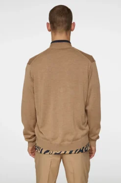 Golf|Knitwear<J.Lindeberg Lucas Knitted Cardigan TigersEye