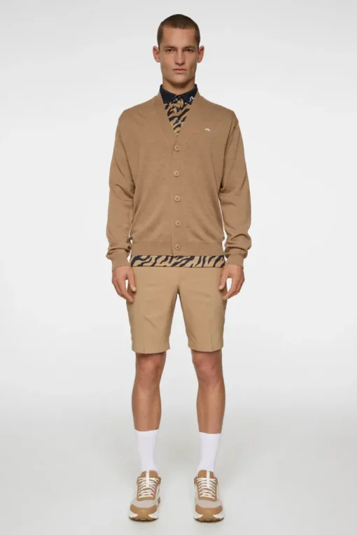 Golf|Knitwear<J.Lindeberg Lucas Knitted Cardigan TigersEye