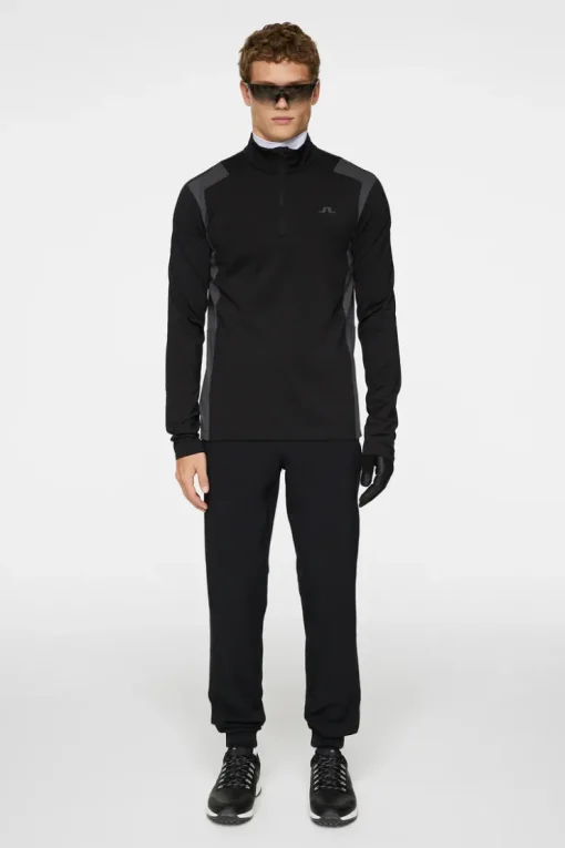 Golf|Ski<J.Lindeberg Lukas Quarter Zip Mid Layer Black