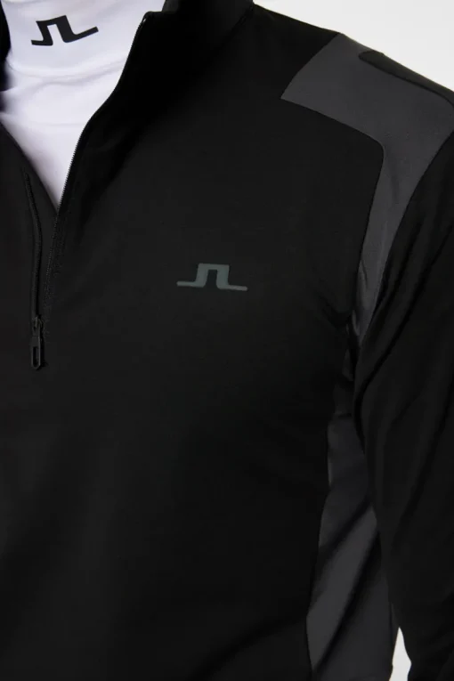 Golf|Ski<J.Lindeberg Lukas Quarter Zip Mid Layer Black