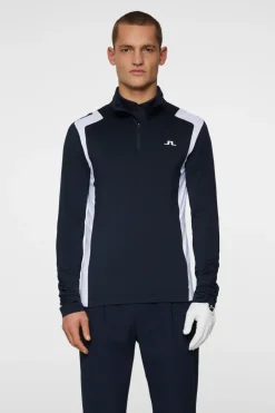 Golf|Base & Mid Layers<J.Lindeberg Lukas Quarter Zip Mid Layer JLNavy