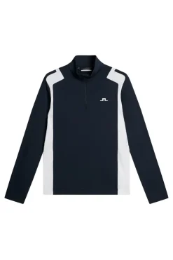 Golf|Base & Mid Layers<J.Lindeberg Lukas Quarter Zip Mid Layer JLNavy