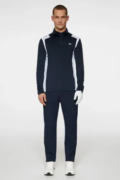 Golf|Base & Mid Layers<J.Lindeberg Lukas Quarter Zip Mid Layer JLNavy