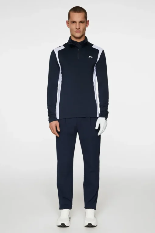 Golf|Base & Mid Layers<J.Lindeberg Lukas Quarter Zip Mid Layer JLNavy