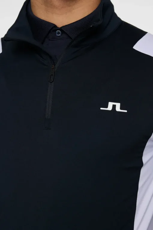 Golf|Base & Mid Layers<J.Lindeberg Lukas Quarter Zip Mid Layer JLNavy