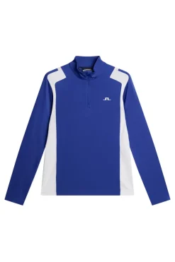 Golf|Base & Mid Layers<J.Lindeberg Lukas Quarter Zip Mid Layer ClematisBlue