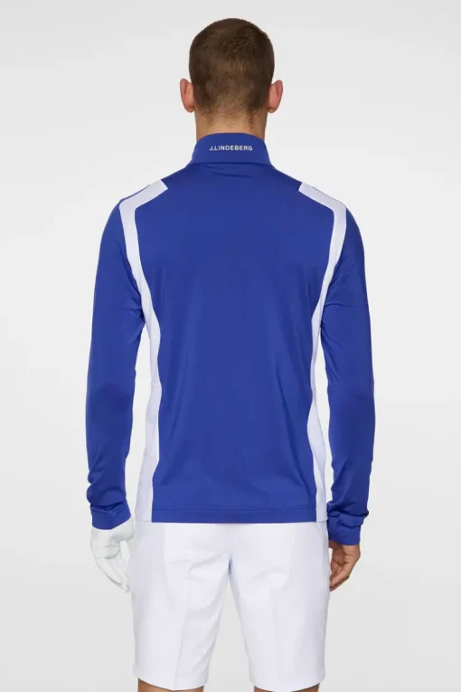 Golf|Base & Mid Layers<J.Lindeberg Lukas Quarter Zip Mid Layer ClematisBlue