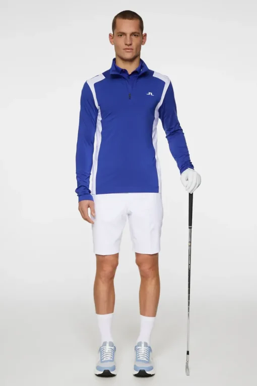 Golf|Base & Mid Layers<J.Lindeberg Lukas Quarter Zip Mid Layer ClematisBlue