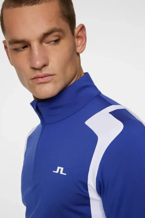 Golf|Base & Mid Layers<J.Lindeberg Lukas Quarter Zip Mid Layer ClematisBlue
