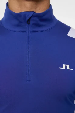 Golf|Base & Mid Layers<J.Lindeberg Lukas Quarter Zip Mid Layer ClematisBlue