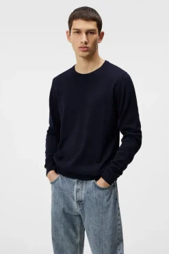 Knitwear|Tops<J.Lindeberg Lyle Merino Crew Neck Sweater Navy