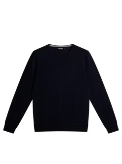 Knitwear|Tops<J.Lindeberg Lyle Merino Crew Neck Sweater Navy