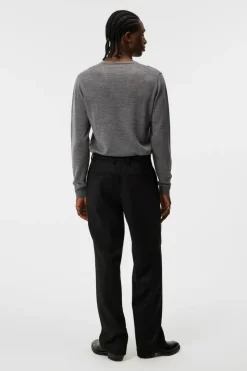 Tops|Knitwear<J.Lindeberg Lymann Merino V-neck Sweater GreyMelange