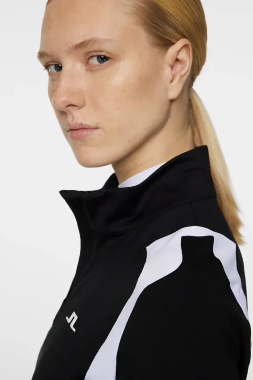 Golf|Base & Mid Layers<J.Lindeberg Mae Quarter Zip Mid Layer Black