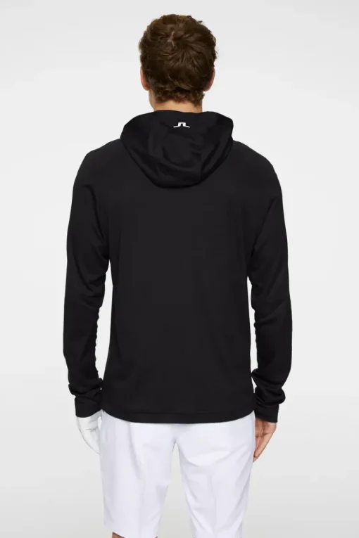 Golf|Base & Mid Layers<J.Lindeberg Mario Quarter Zip Hood Black