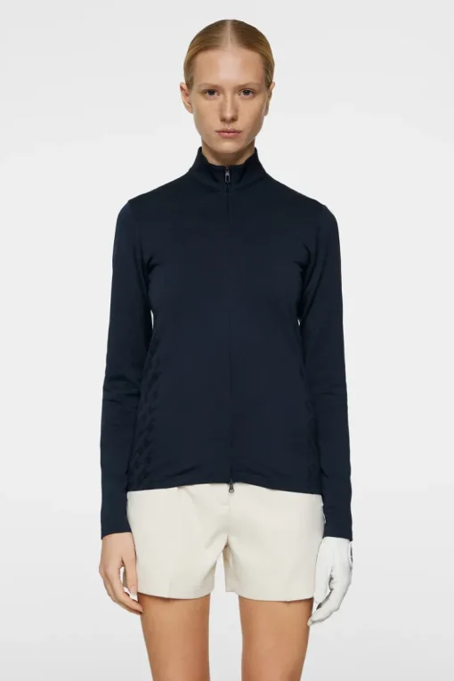 Golf|Base & Mid Layers<J.Lindeberg Nancy Seamless Mid Layer JLNavy