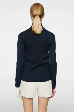 Golf|Base & Mid Layers<J.Lindeberg Nancy Seamless Mid Layer JLNavy