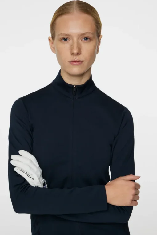 Golf|Base & Mid Layers<J.Lindeberg Nancy Seamless Mid Layer JLNavy