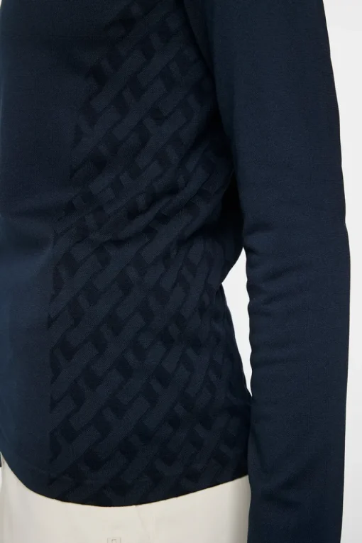 Golf|Base & Mid Layers<J.Lindeberg Nancy Seamless Mid Layer JLNavy