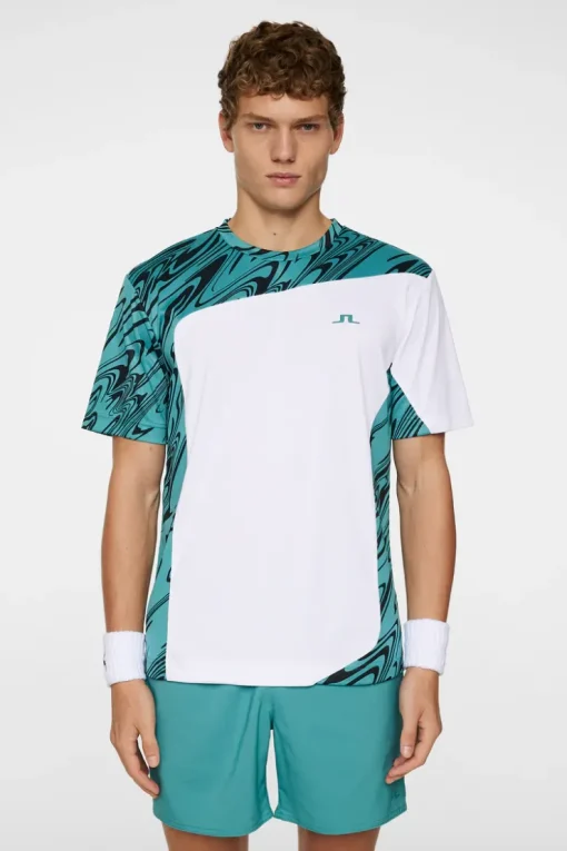 T-shirts|Tennis<J.Lindeberg Niccolo T-shirt LiquifyTealBlackL