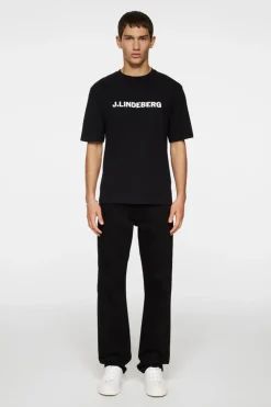 T-shirts|Tops<J.Lindeberg Parcy Logo Tee Black
