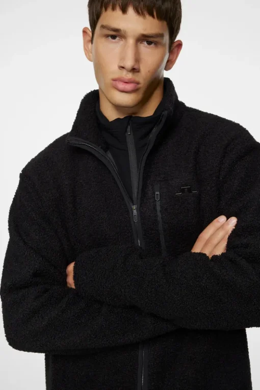 Ski|Base & Mid Layers<J.Lindeberg Peter Pile Jacket Black