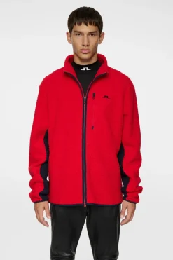 Ski|Base & Mid Layers<J.Lindeberg Peter Pile Jacket BarbadosCherry