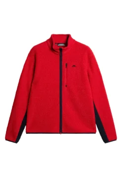 Ski|Base & Mid Layers<J.Lindeberg Peter Pile Jacket BarbadosCherry