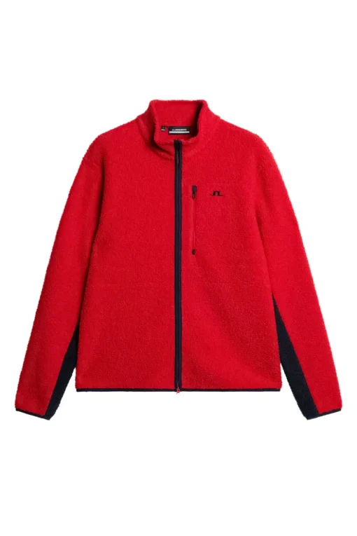 Ski|Base & Mid Layers<J.Lindeberg Peter Pile Jacket BarbadosCherry