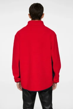 Ski|Base & Mid Layers<J.Lindeberg Peter Pile Jacket BarbadosCherry