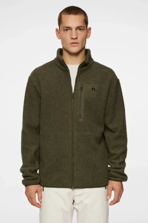 Ski|Base & Mid Layers<J.Lindeberg Peter Pile Jacket ForestGreen