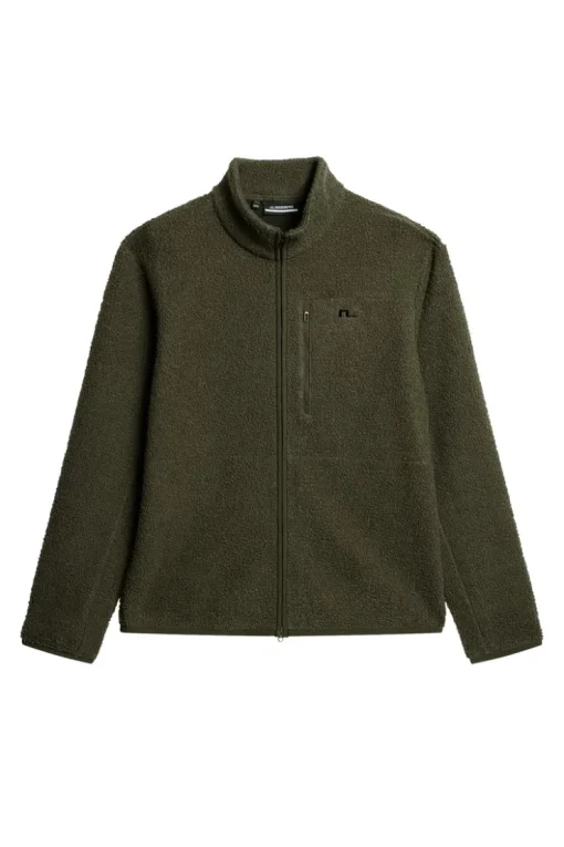 Ski|Base & Mid Layers<J.Lindeberg Peter Pile Jacket ForestGreen