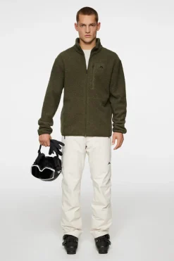 Ski|Base & Mid Layers<J.Lindeberg Peter Pile Jacket ForestGreen