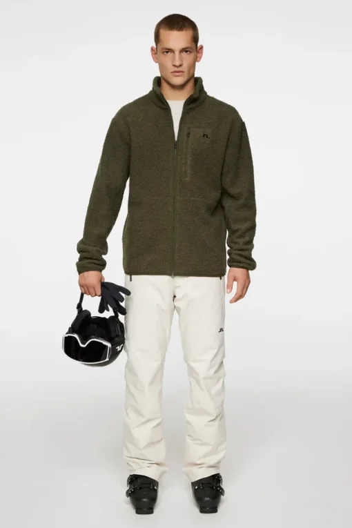 Ski|Base & Mid Layers<J.Lindeberg Peter Pile Jacket ForestGreen